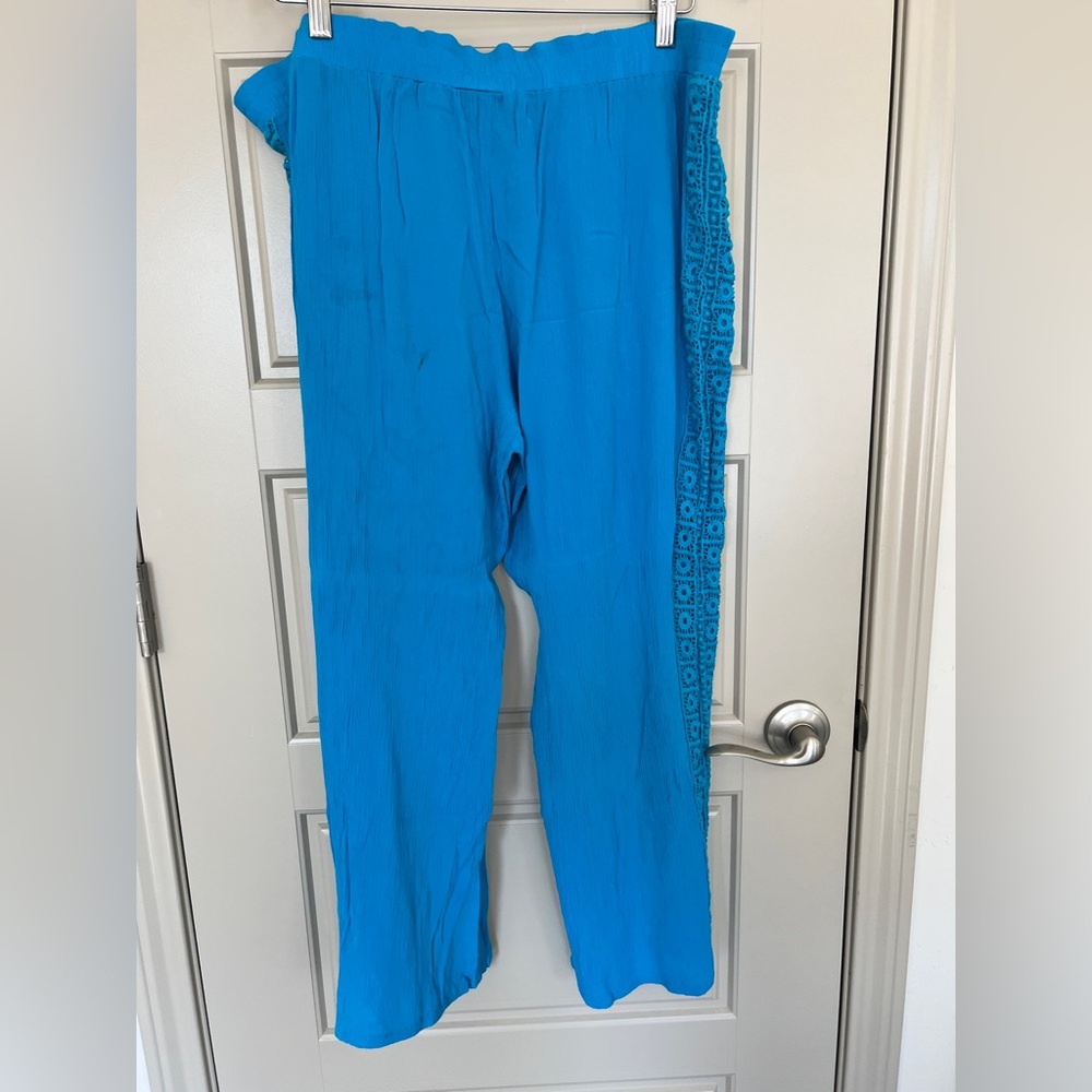 Cotton gauze palazzo pants